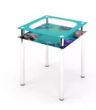 Glass dining table D-01-1 with tempered glass and chrome legs order